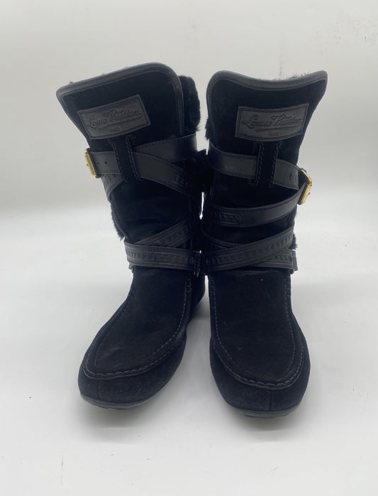 LOUIS VUITTON Louis Vuitton Shearling Boots Size 36 1/2 Black Other Shoes