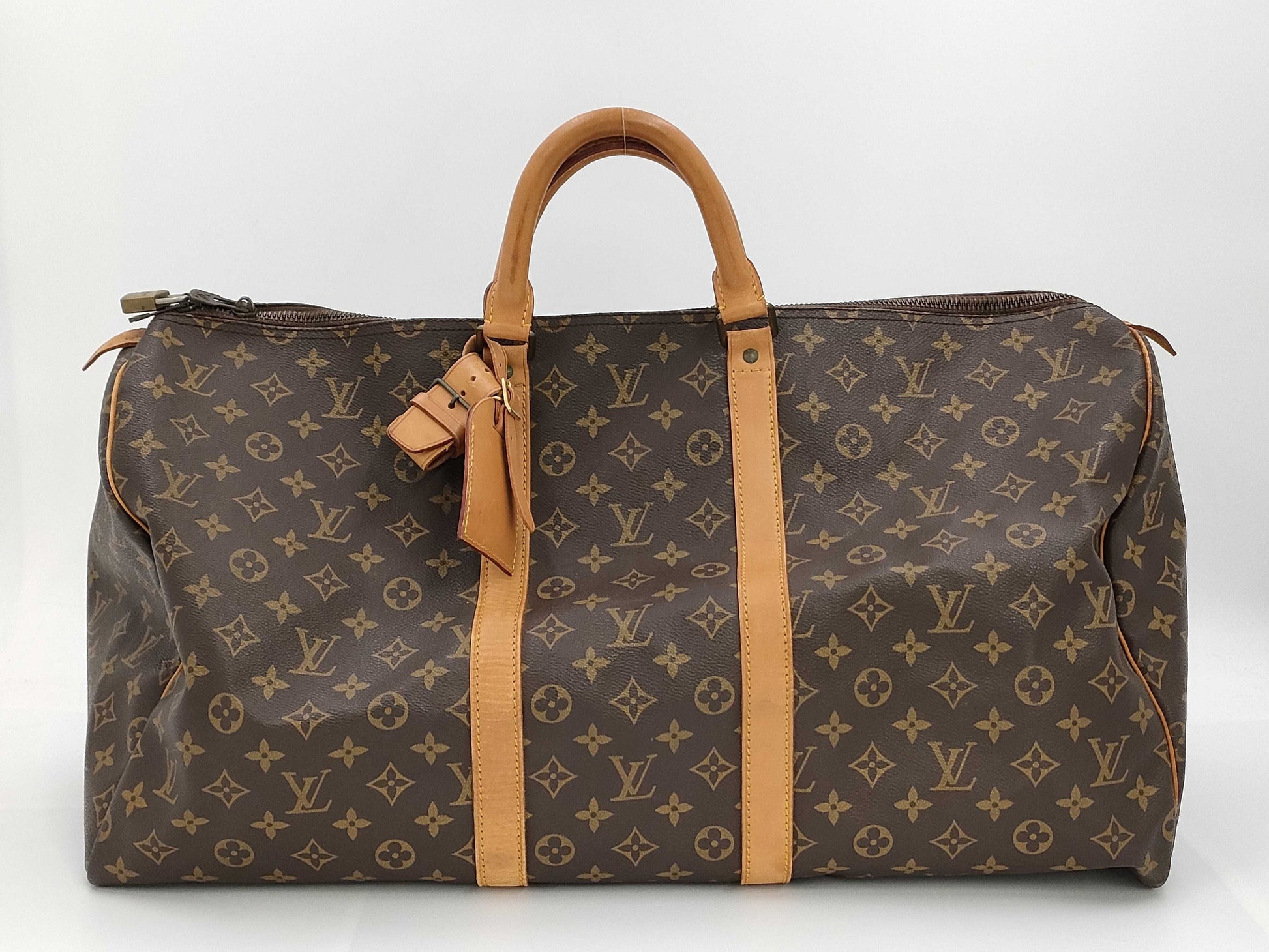 LOUIS VUITTON Monogram Keepall 55 Boston Bag