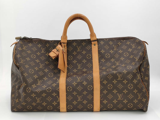 LOUIS VUITTON Monogram Keepall 55 Boston Bag
