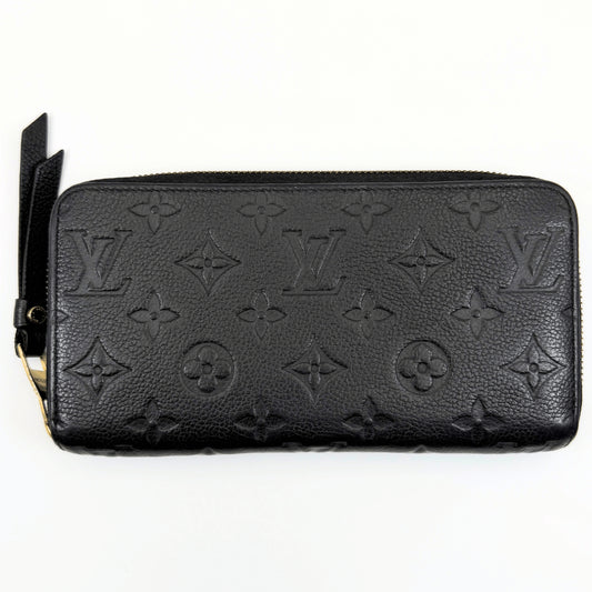 LOUIS VUITTON Monogram Empreinte Zippy Wallet M61864 Wallet Box and Dust Bag Included