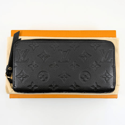 LOUIS VUITTON Monogram Empreinte Zippy Wallet M61864 Wallet Box and Dust Bag Included