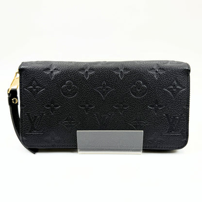 LOUIS VUITTON Monogram Empreinte Zippy Wallet Noir M61864 Wallet Box and Dust Bag Included