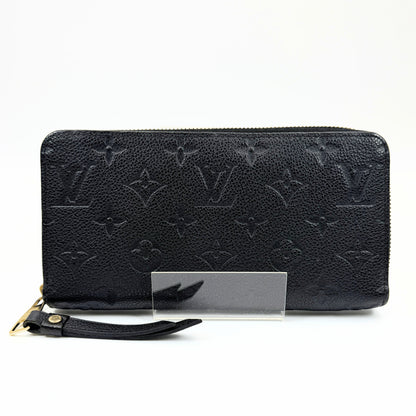 LOUIS VUITTON Monogram Empreinte Zippy Wallet Noir M61864 Wallet Box and Dust Bag Included