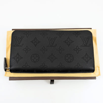 LOUIS VUITTON Mahina Zippy Wallet Noir Round Zip Wallet M61867 Wallet Box and Dust Bag Included