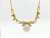 MIKIMOTO Pearl and Diamond Necklace, 18K Gold, 9.5g 