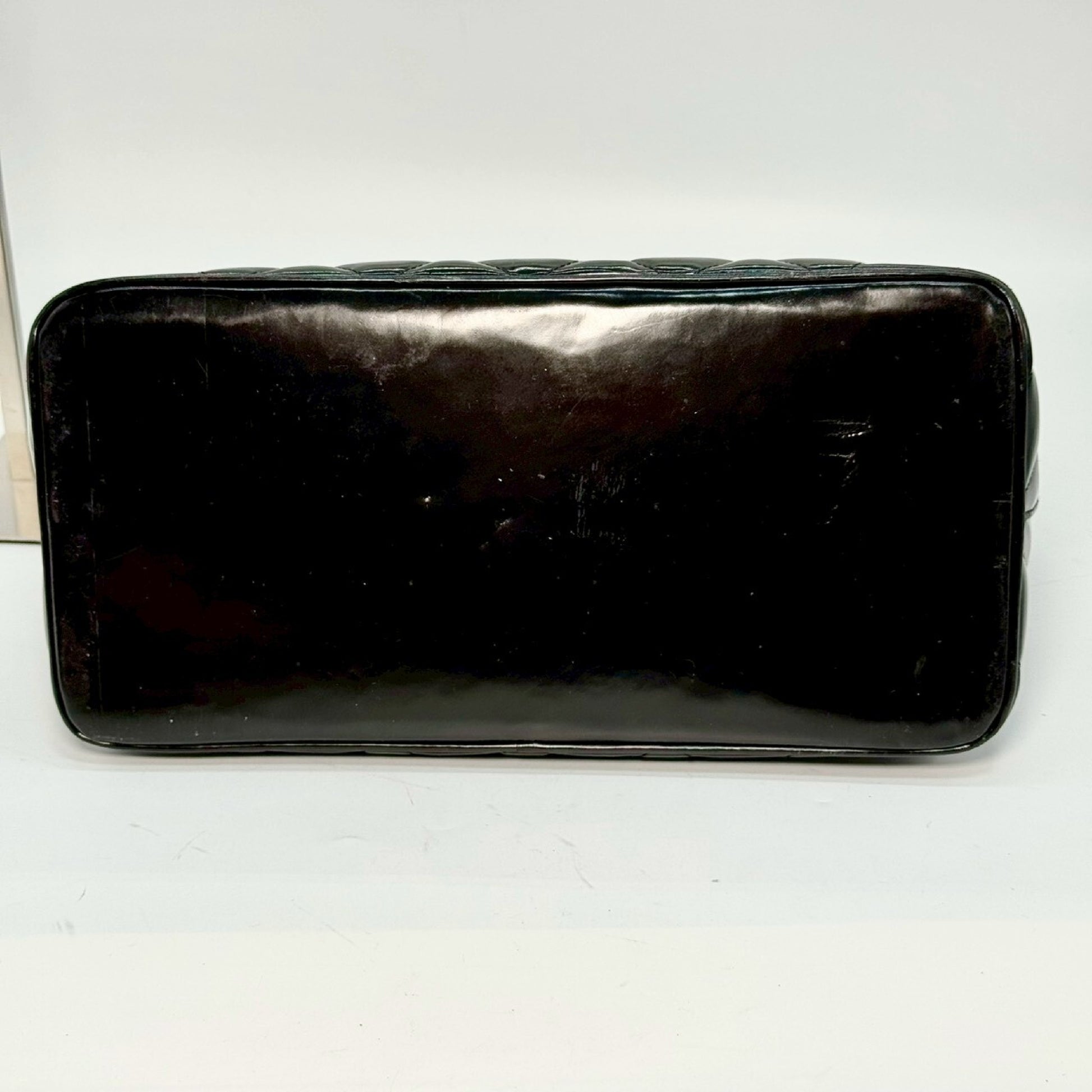 CHANEL Patent Leather Reissue Tote Bag, Black, 6365545