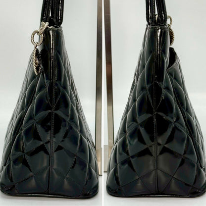 CHANEL Patent Leather Reissue Tote Bag, Black, 6365545