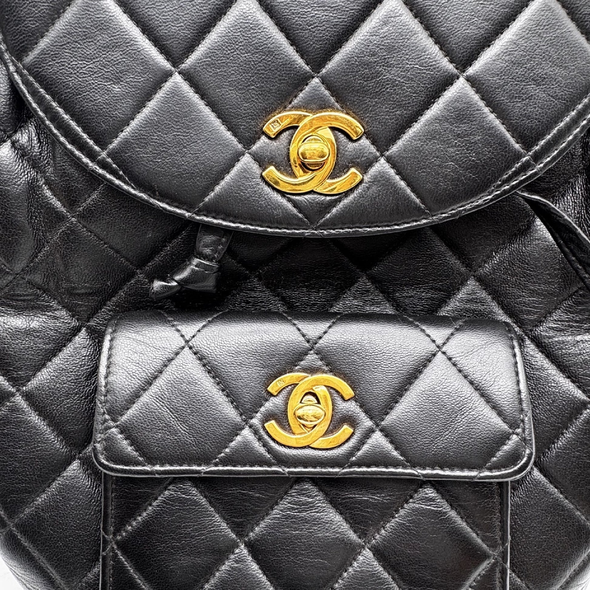 CHANEL Chain Backpack Black No Accessories Included Rucksack