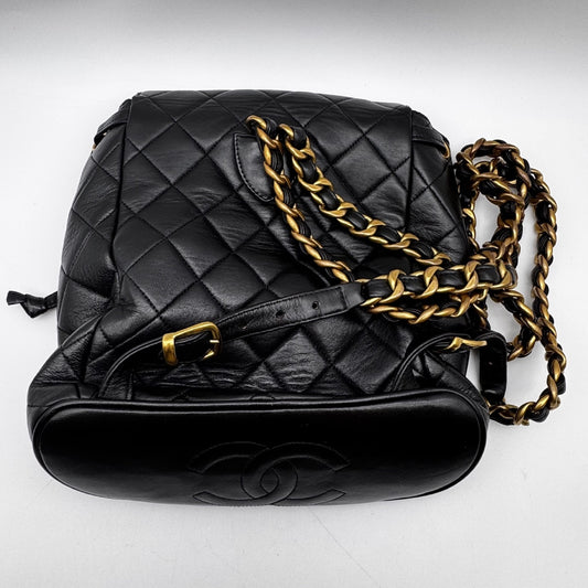 CHANEL Chain Backpack Black No Accessories Included Rucksack