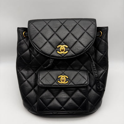 CHANEL Chain Backpack Black No Accessories Included Rucksack