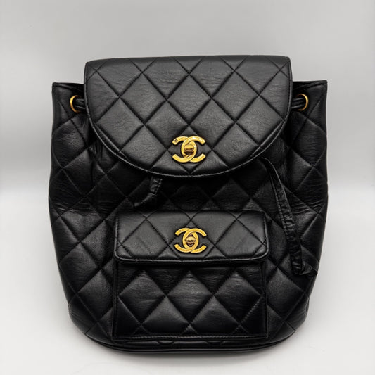 CHANEL Chain Backpack Black No Accessories Included Rucksack