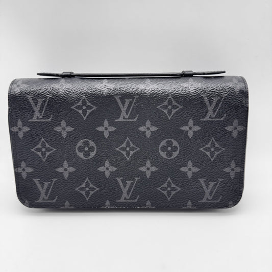 LOUIS VUITTON Zippy XL Wallet, 22 x 12 x 5 cm, Black/Grey, Model Number M61698, No Accessories Included