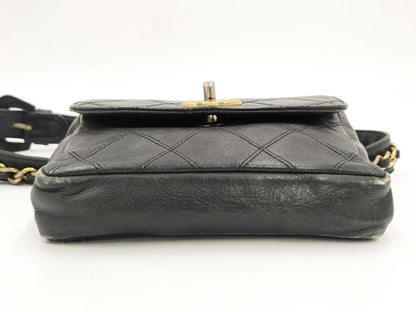 CHANEL Black Quilted Waist Pouch