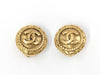 CHANEL Coco Mark Circle Gold Yg Earrings