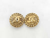 CHANEL Coco Mark Round Gold Yg Earrings
