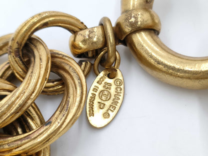 CHANEL Round Coco Double Ring Vintage Gold BL Bracelet/Bangle