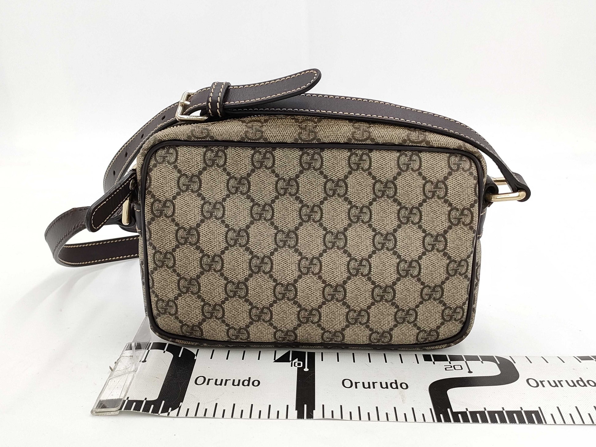 GUCCI GG Supreme Shoulder Bag Brown 201447