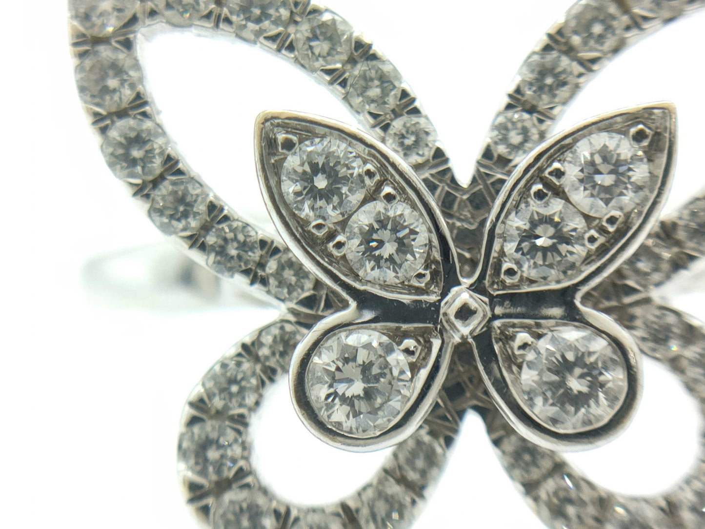 GRAFF Butterfly Silhouette Diamond WG Au750 3.5g Ring 