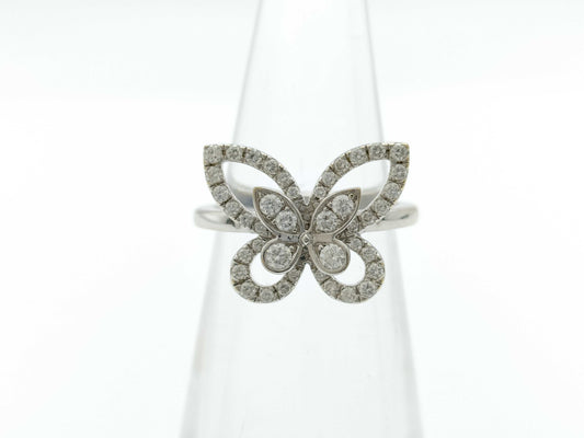GRAFF Butterfly Silhouette Diamond WG Au750 3.5g Ring 