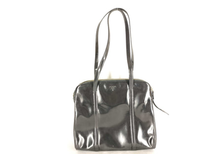 PRADA Prada Patent Leather Handbag Black Handbag