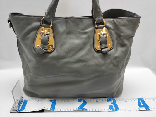 PRADA ID-Prada Vitello Phenix Leather 2 Way Tote Bag