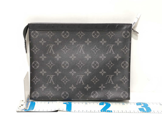 LOUIS VUITTON Monogram ID-Louis Vuitton Monogram Eclipse Pochette Voyage M61692 Black Second Bag
