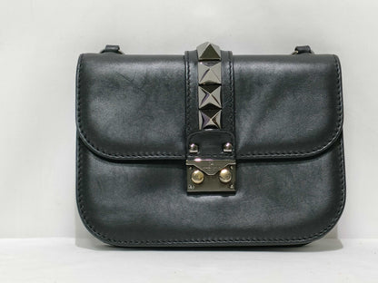 VALENTINO ID - Valentino Garavani Leather Small Glam Lock Shoulderbag 20cm SHW Shoulder Bag