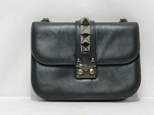 VALENTINO ID - Valentino Garavani Leather Small Glam Lock Shoulderbag 20cm SHW Shoulder Bag