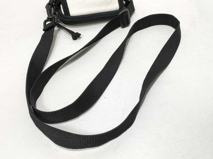BALENCIAGA Explorer Leather Shoulder Bag White x Black 593329 Shoulder Bag