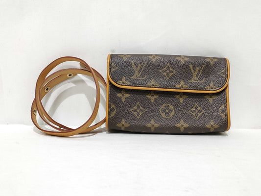 LOUIS VUITTON Monogram SG-Louis Vuitton Monogram Pochette Florentine M51855 Brown FL0015 Waist Bag
