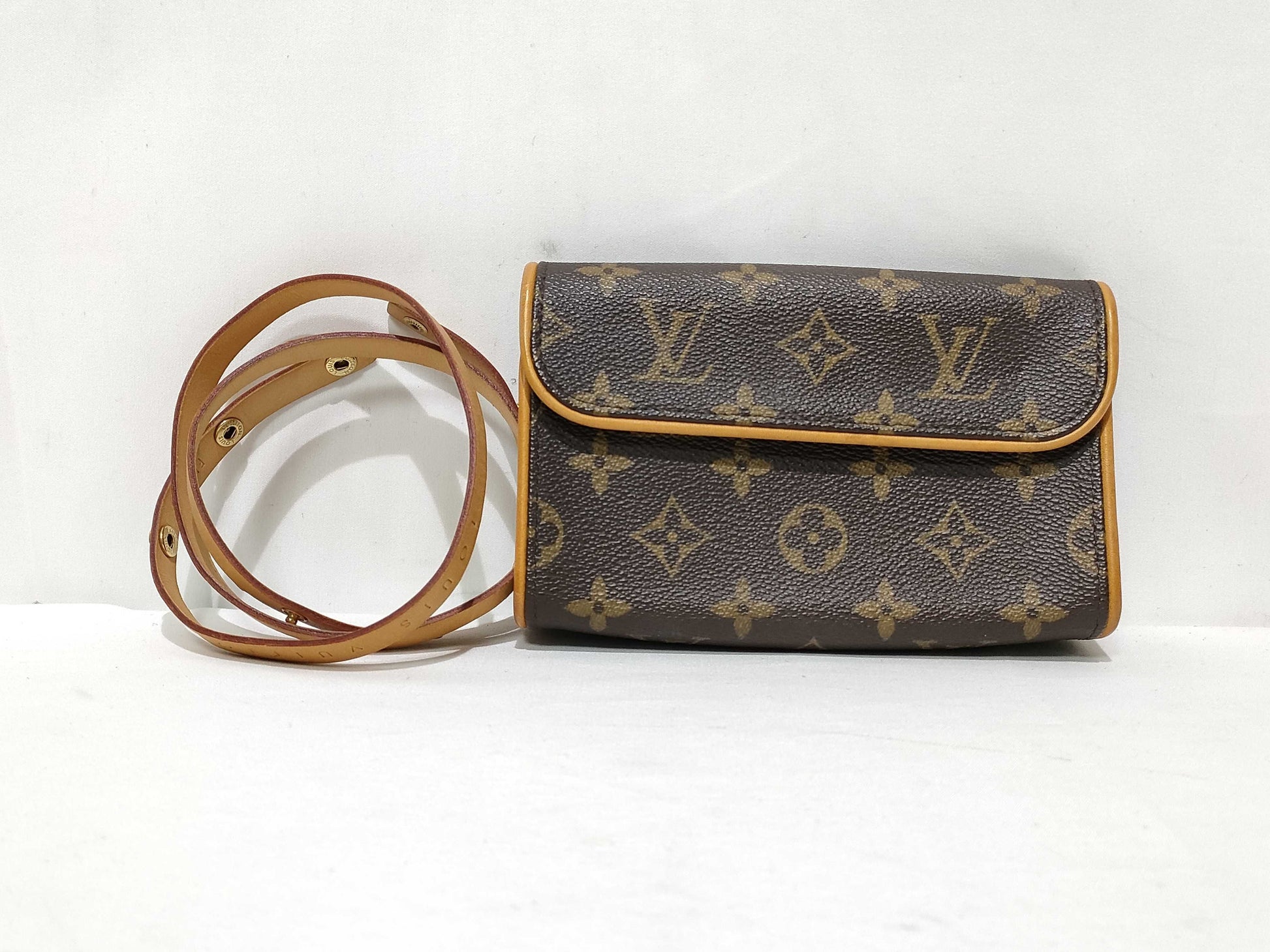 LOUIS VUITTON Monogram SG-Louis Vuitton Monogram Pochette Florentine M51855 Brown FL0015 Waist Bag