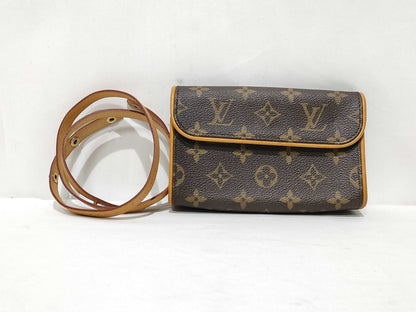LOUIS VUITTON Monogram SG-Louis Vuitton Monogram Pochette Florentine M51855 Brown FL0015 Waist Bag