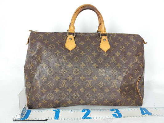 LOUIS VUITTON Monogram Vuitton Monogram Speedy 40 M41522 SP0934 Brown Zipper Pull Strip Boston Bag