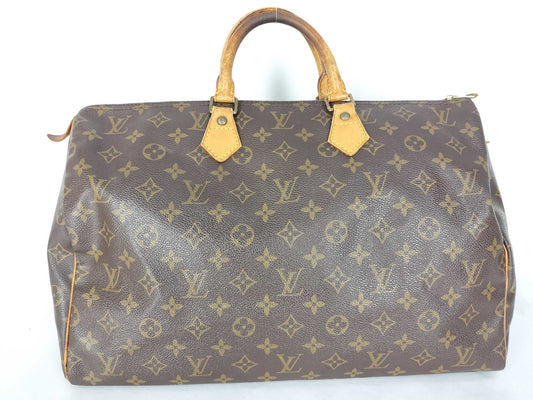 LOUIS VUITTON Monogram Vuitton Monogram Speedy 40 M41522 SP0934 Brown Zipper Pull Strip Boston Bag