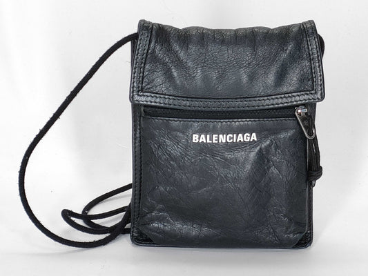 BALENCIAGA Explorer Leather Shoulder Bag Black 532298 Shoulder Bag