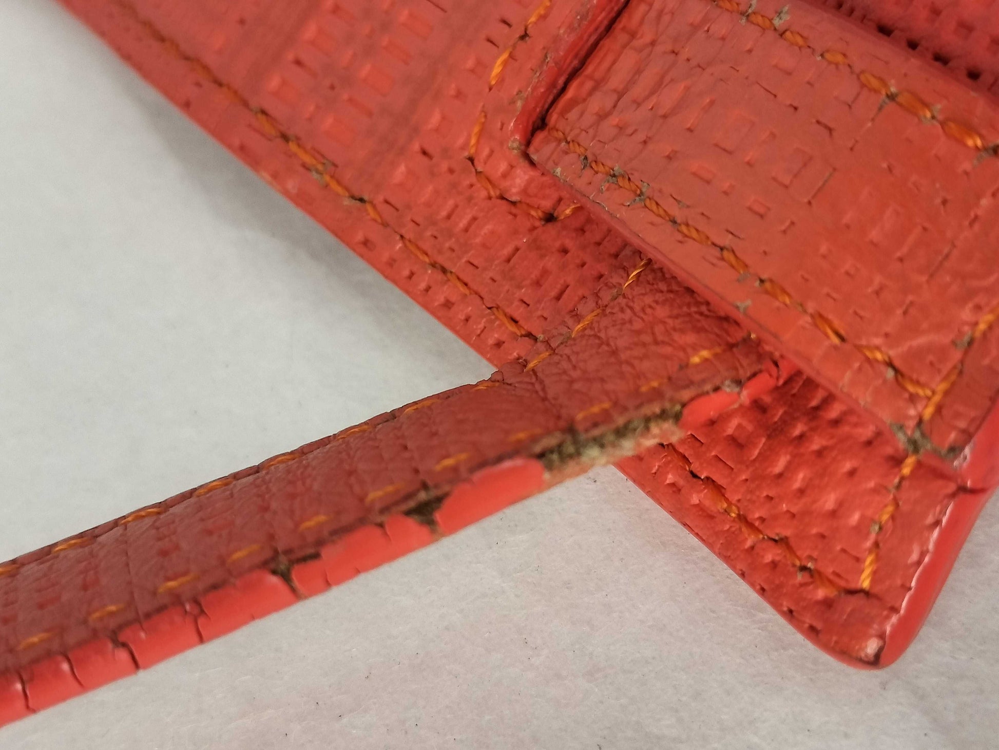 LOEWE T-Pouch Leather Shoulder Bag Orange Shoulder Bag