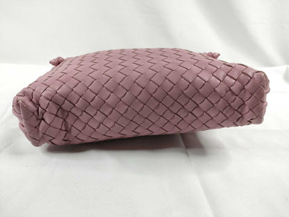 BOTTEGA VENETA Intrecciato Leather Shoulder bag Pink Shoulder Bag