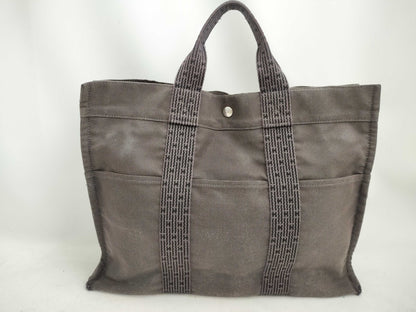HERMES Aleline Hermes Aleline MM Canvas Tote Bag Navy Tote Bag