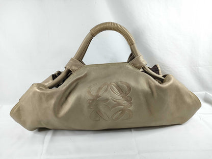 LOEWE Nappa Aire Leather Handbag Gold Handbag