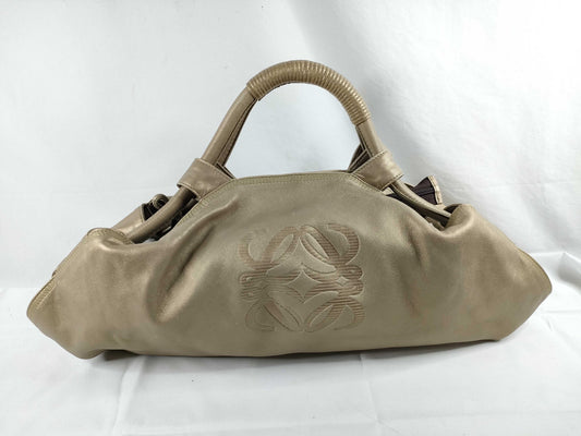 LOEWE Nappa Aire Leather Handbag Gold Handbag