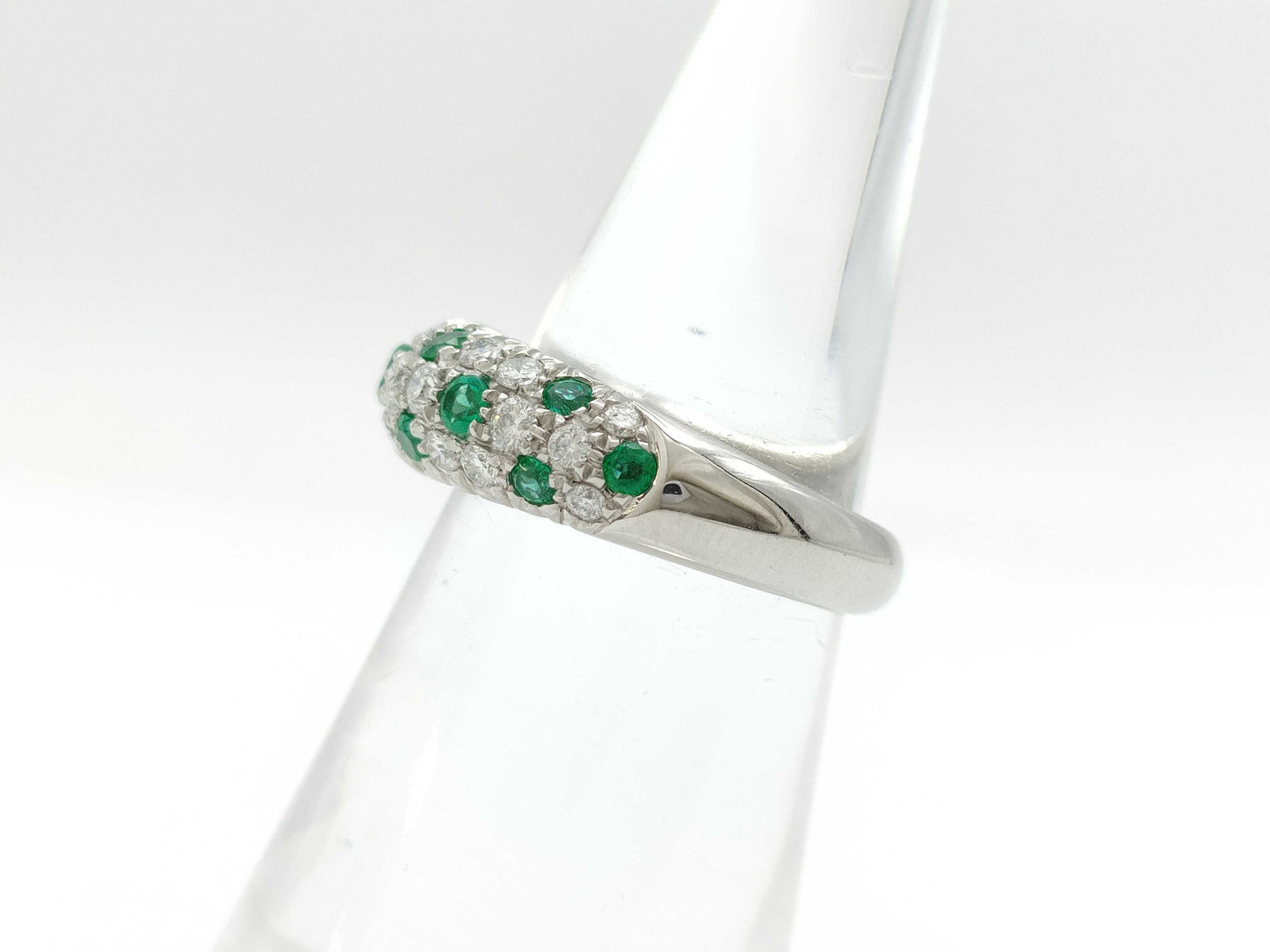 E0.53ct D0.80ct Pt900 9.7g Ring 