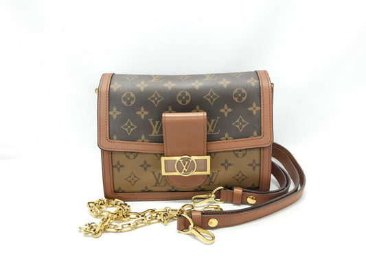 LOUIS VUITTON Monogram Reverse Dauphine MM Shoulder Bag