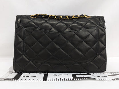CHANEL Lambskin Matlasse Paris Exclusive W Flap Shoulder Bag