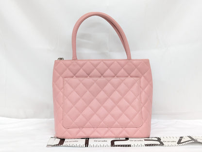 CHANEL Caviar Skin Reissue Tote Pink Tote Bag