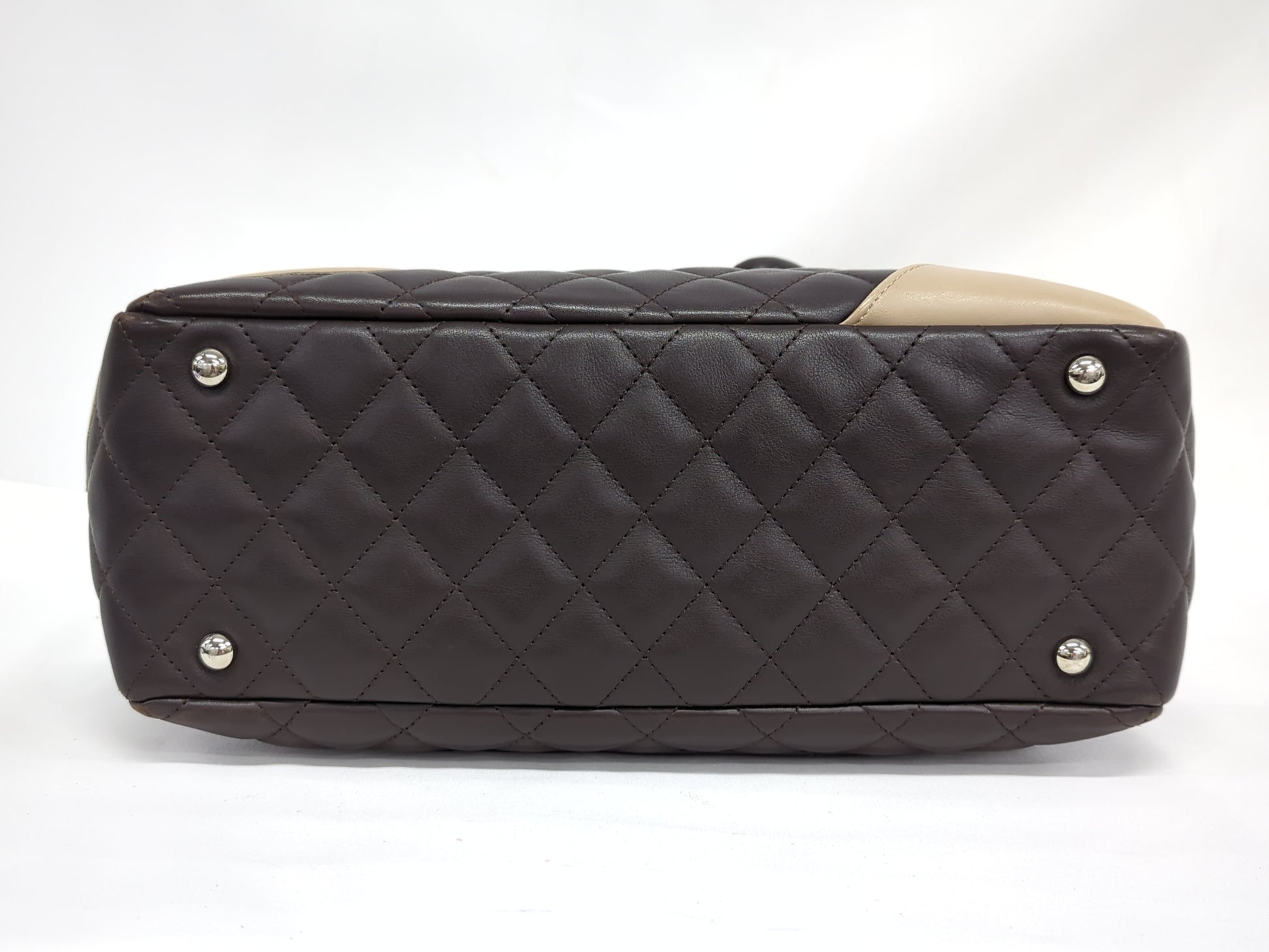 CHANEL Cambon Boring Brown Handbag