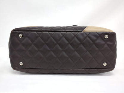 CHANEL Cambon Boring Brown Handbag