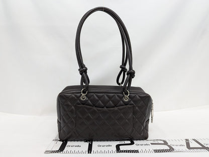 CHANEL Cambon Boring Brown Handbag