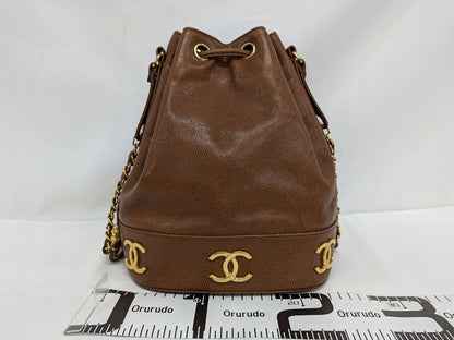 CHANEL Caviar Skin Drawstring Chain Shoulder Shoulder Bag