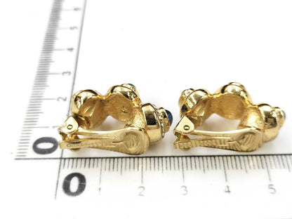 Dior Christian Dior Earrings with Colored Stones and Rhinestones