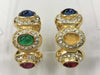 Dior Christian Dior Earrings with Colored Stones and Rhinestones